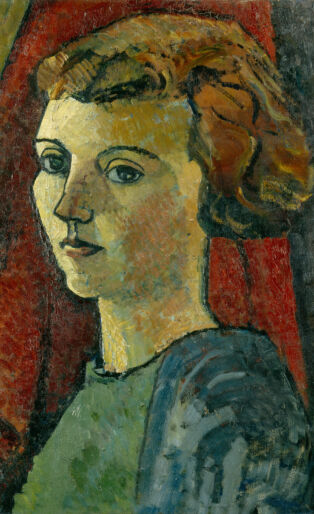 Eileen Agar, Eileen Agar, 1927. Oil on canvas. 765 mm x 641 mm. NPG 5881 ©Estate of Eileen Agar/Bridgeman Images