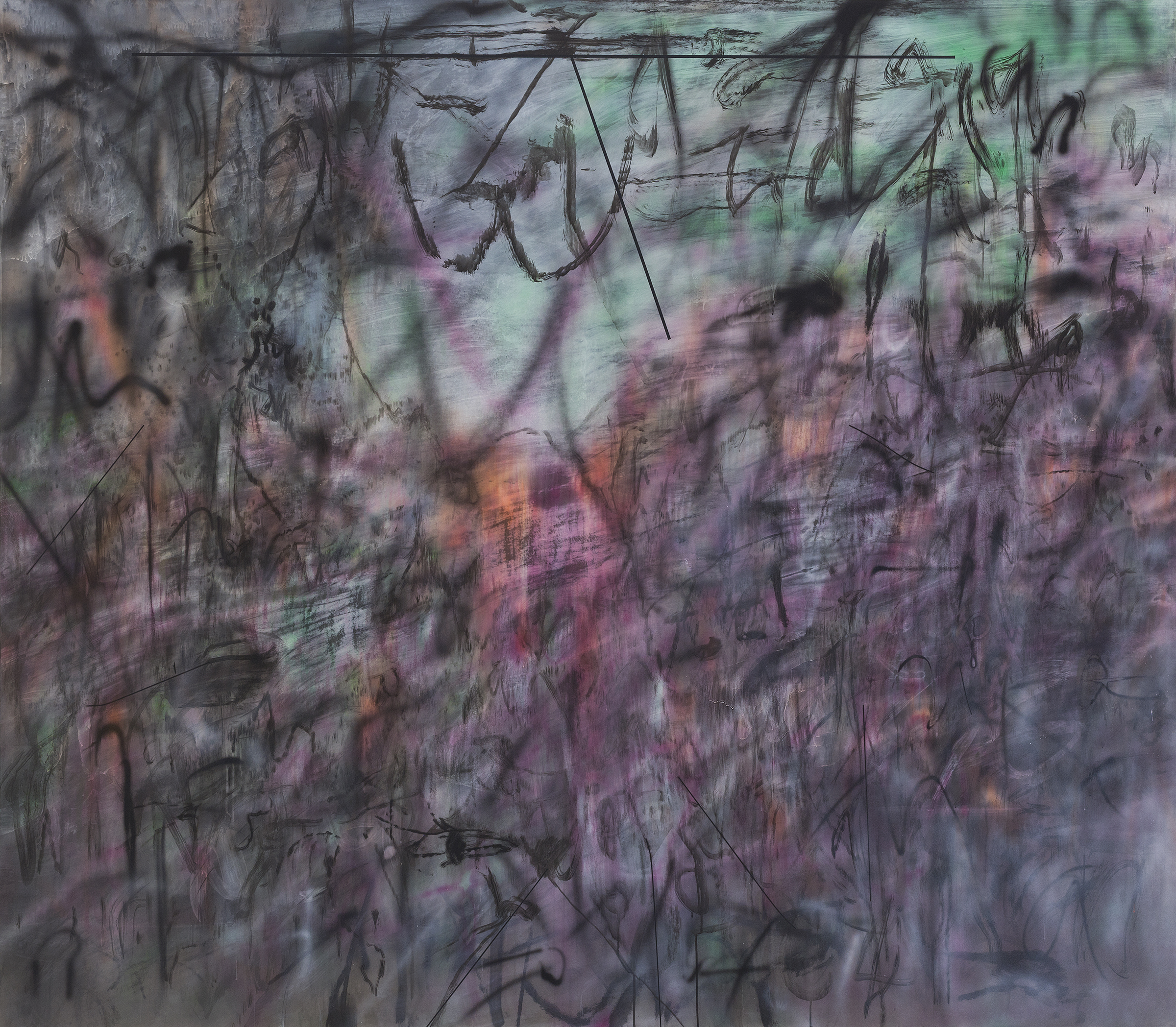 Julie Mehretu, Conjured Parts (eye), Ferguson, 2016.