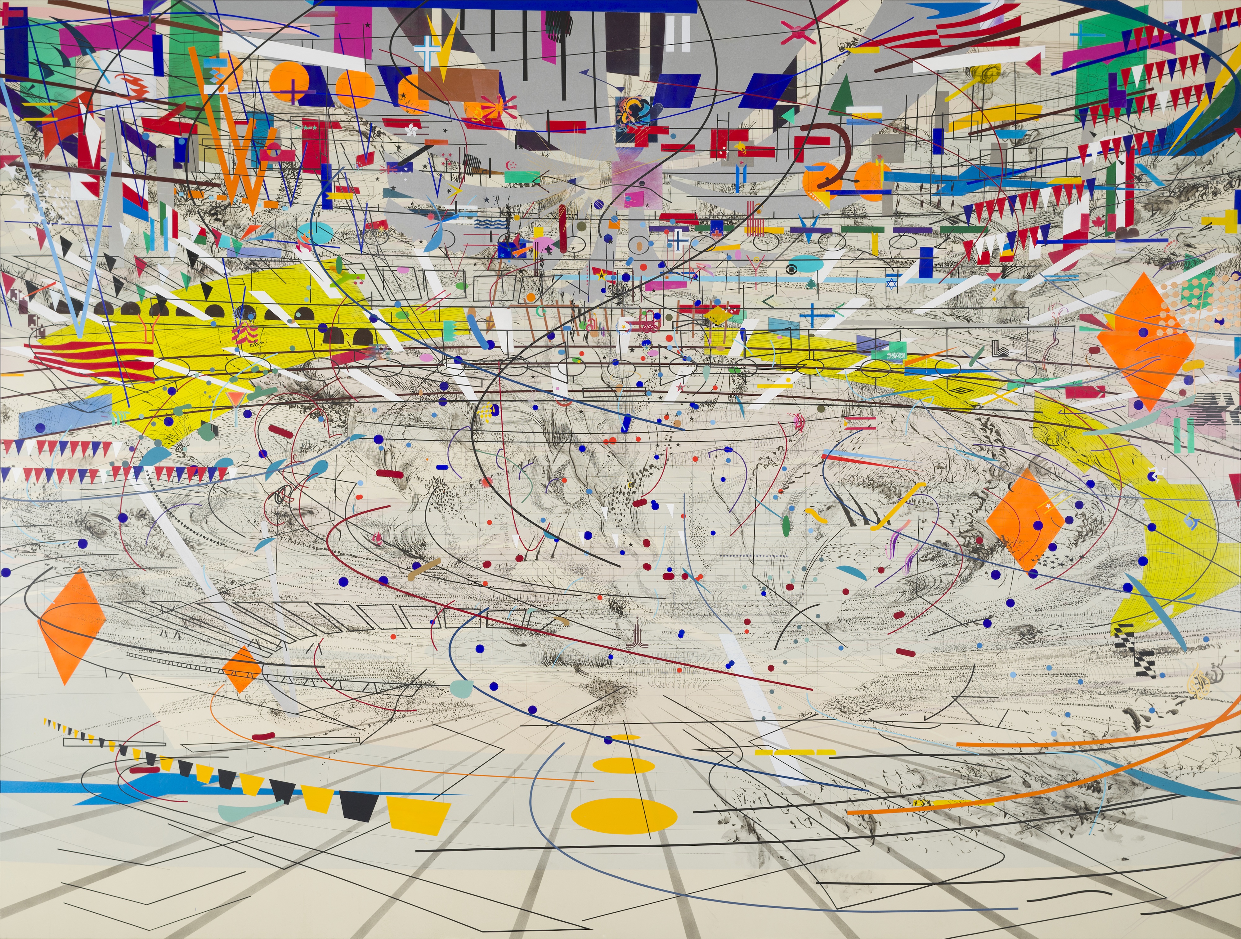 Julie Mehretu, Stadia II, 2004. Ink and acrylic on canvas