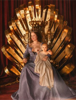 Halsey-Wearing-a-Crown-on-a-GoldThrone