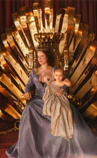Halsey-Wearing-a-Crown-on-a-GoldThrone