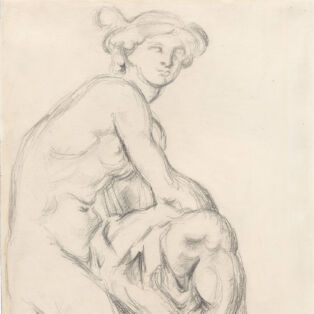 Paul Cezanne Mecury-After-Pigalle-1890-Pencil-on-Paper-The-Museum-of-Modern-Art-Photo-by-Peter-Butler