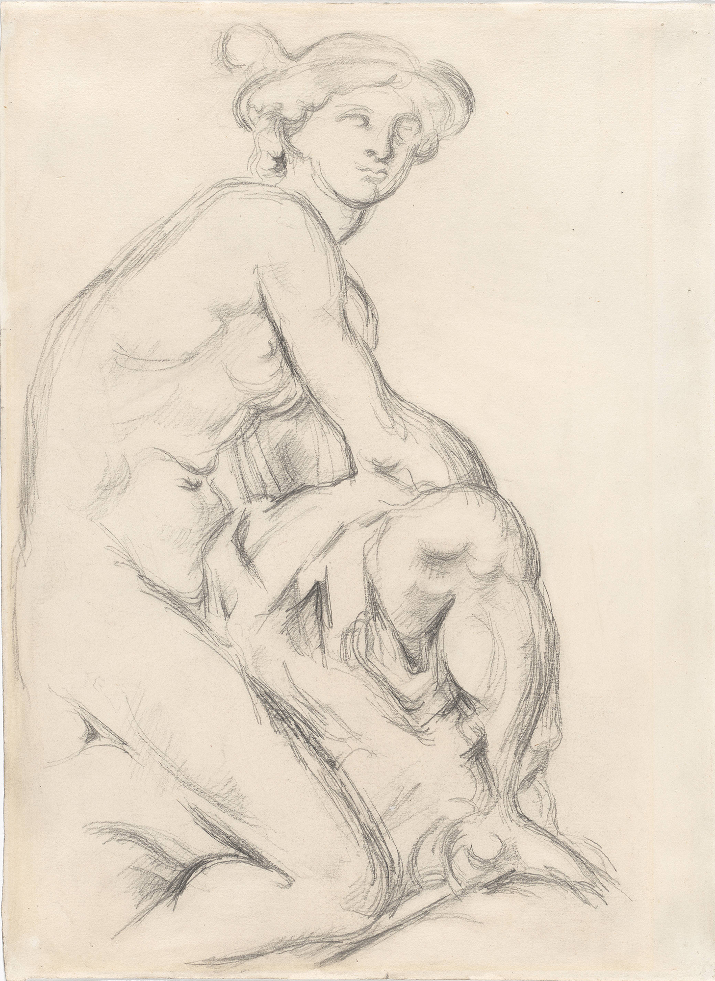 Paul Cezanne Mecury-After-Pigalle-1890-Pencil-on-Paper-The-Museum-of-Modern-Art-Photo-by-Peter-Butler