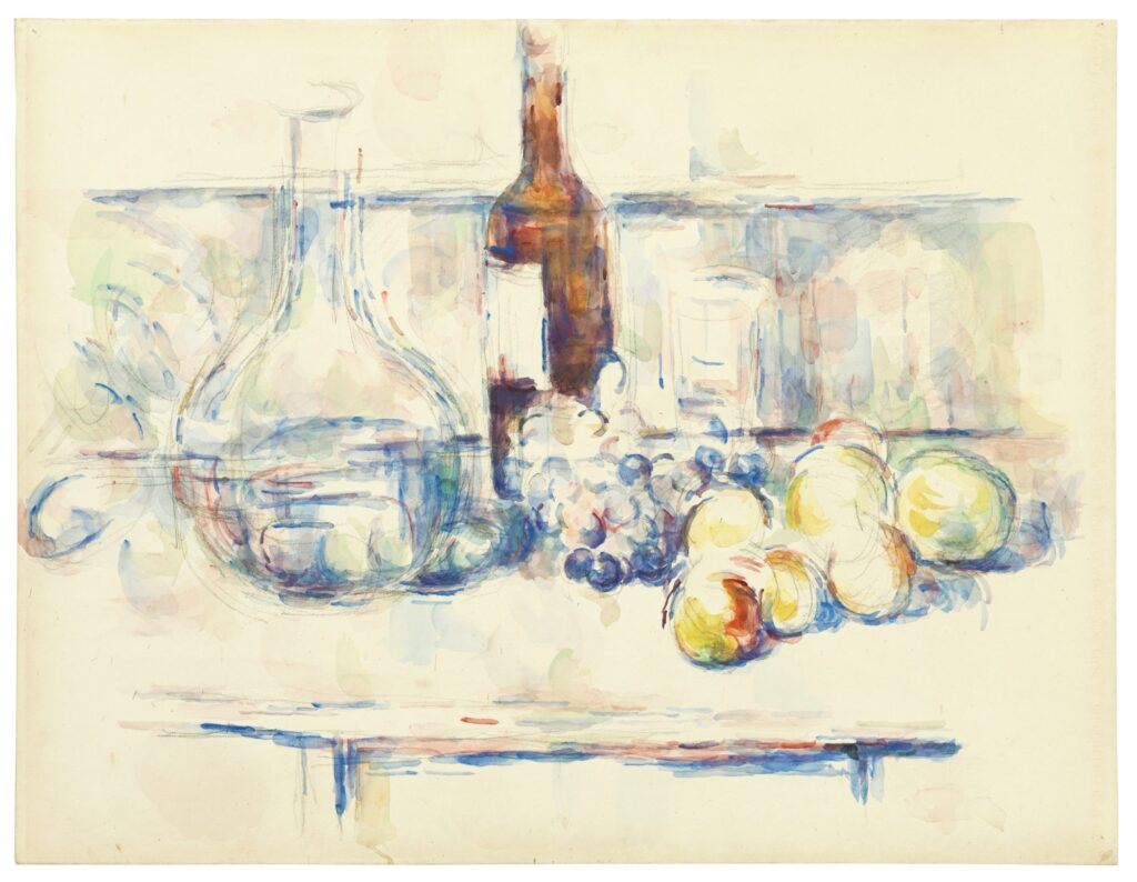 Paul-Cezanne-Still-LIfe-with-Carafe-Bottle-and-Fruit