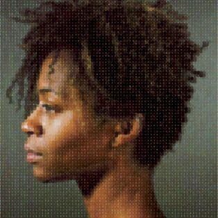 Chuck Close, Kara Walker I, 2012. Archival watercolor pigment print on Hahnemühle rag paper. No. 55819.© Chuck Close, courtesy Pace Gallery