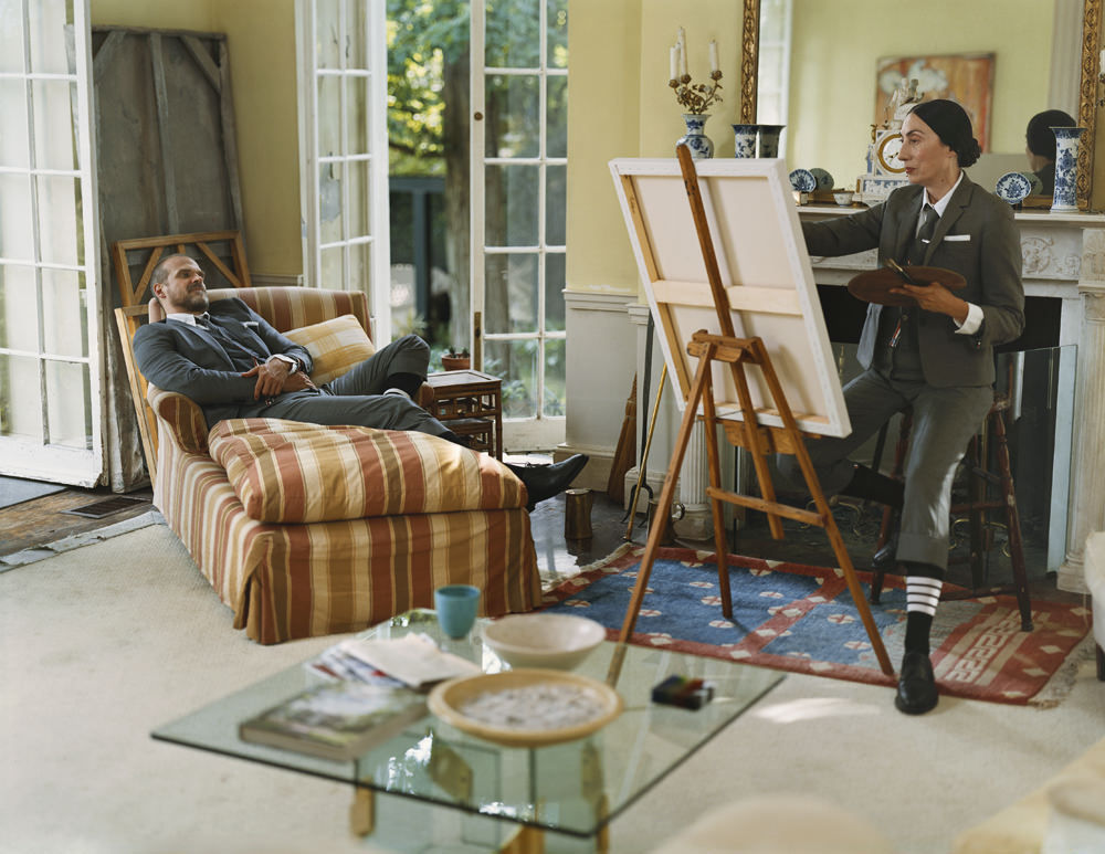 Thom-Browne-Ann-Doung-Painting-In-Home-Shot-By-Tina-Barney
