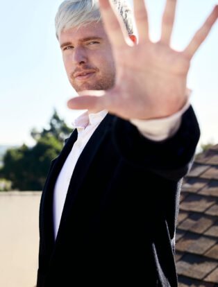 Musician James Blake Hand In front of the Camera