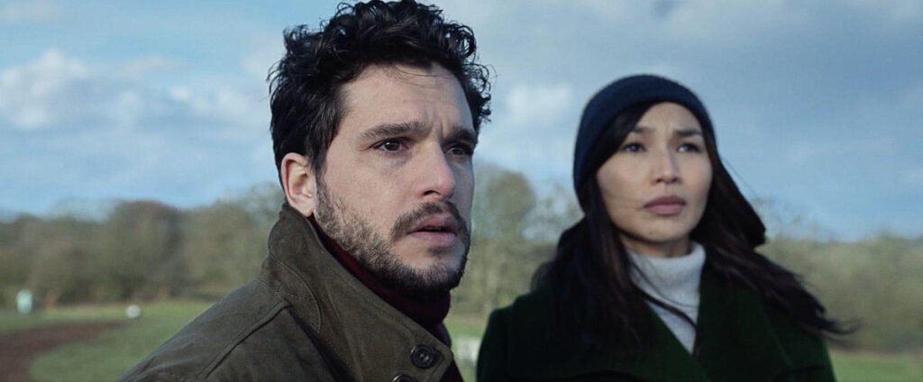 Kit Harington as Dane Whitman/Black Knight and Gemma Chan as Sersi in the Eternals