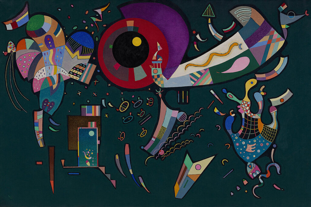 Vasily Kandinsky, Around the Circle (Autour du cercle), 1940, Oil and enamel on canvas. Solomon R. Guggenheim Museum, New York Solomon R. Guggenheim Founding Collection
