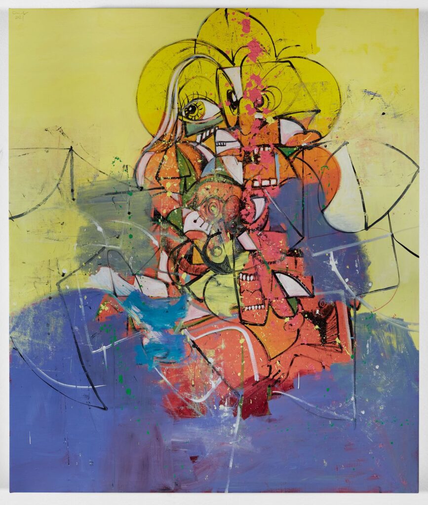 George Condo_ The Day Stopped Drinking 2021_ Oil and wax crayon on canvas_Courtesy of the Artist and Hauser & Wirth