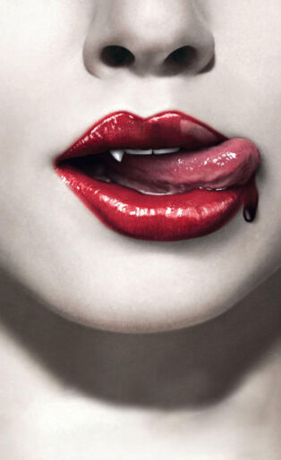 True Blood Image of tongue and mouth with dripping blood
