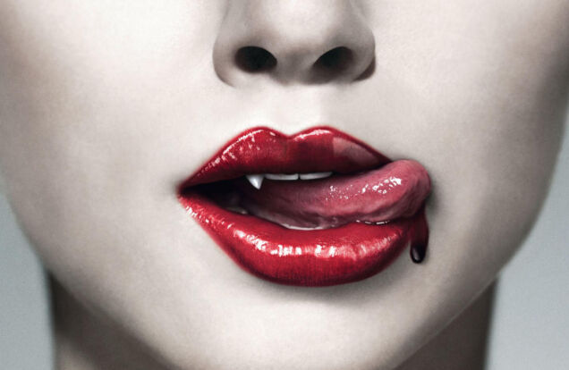 True Blood Image of tongue and mouth with dripping blood
