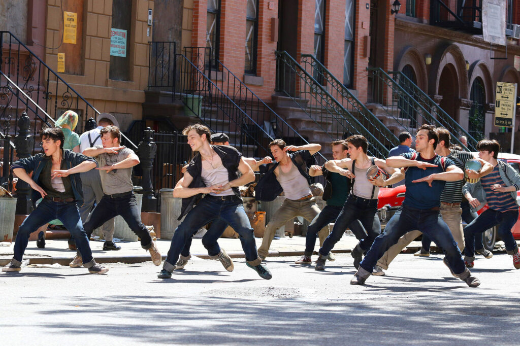 West Side Story Group of the Jets Dancing in the Street