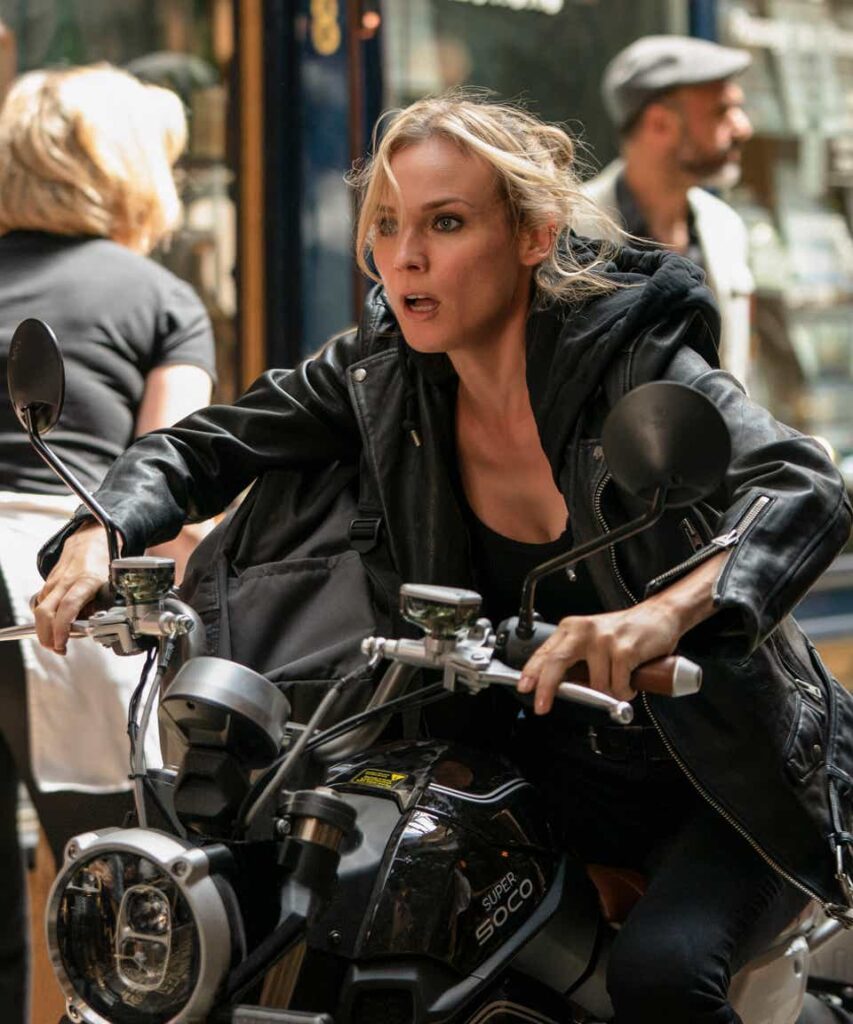 Diane Kruger Riding A Motorcycle in The 355