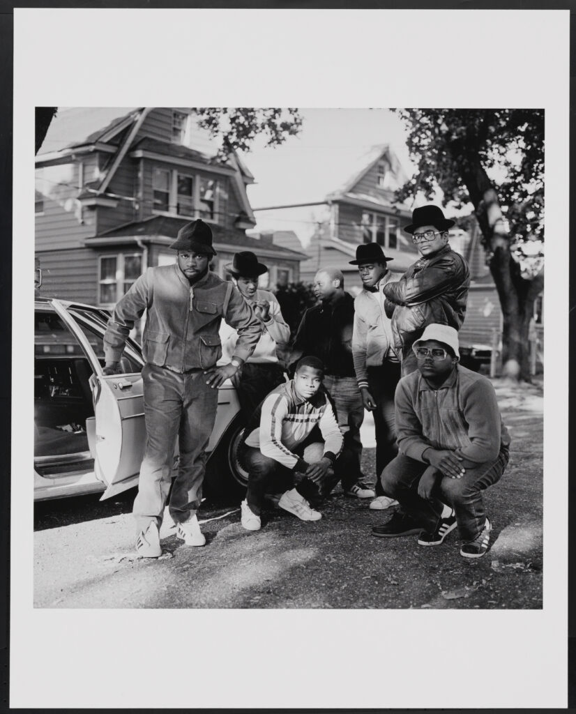 RUN DMC with Posse, Hollis, Queens By Janette Beckman