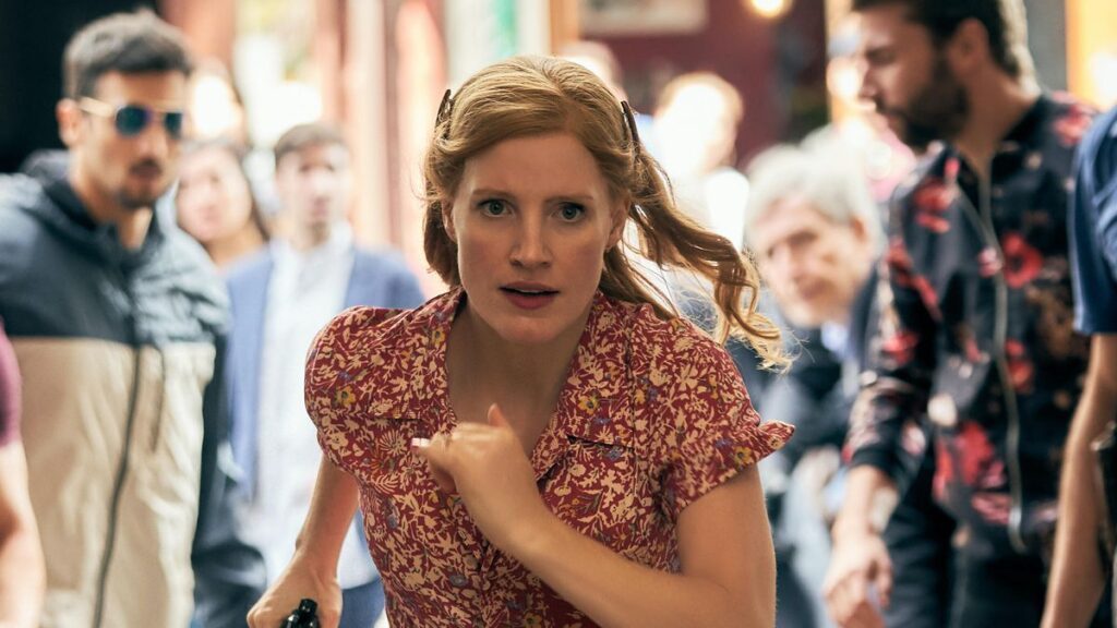 Jessica Chastain As Running in the Film 355