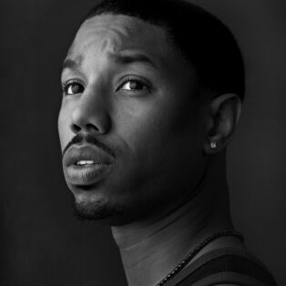 MICHAEL B JORDAN BLACK AND WHITE PROFILE