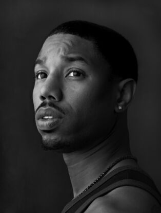 MICHAEL B JORDAN BLACK AND WHITE PROFILE
