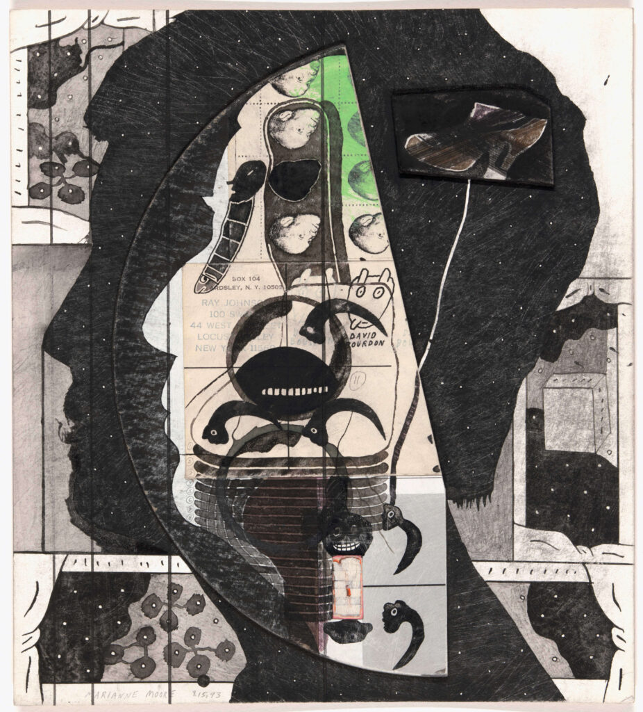 Ray Johnson. Untitled (Double Silhouette), 1993. Promised gift of The William S. Wilson Collection of Ray Johnson. © Ray Johnson Estate.