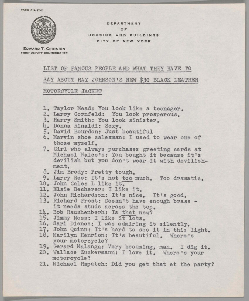Ray Johnson. Untitled (undated binder 1, 2L), undated. Gift of the William S. Wilson Collection of Ray Johnson. © Ray Johnson Estate.