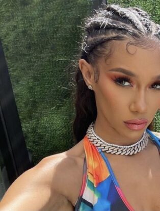 Bia in Jeweled Choker and Tank Top