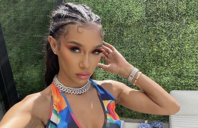 Bia in Jeweled Choker and Tank Top