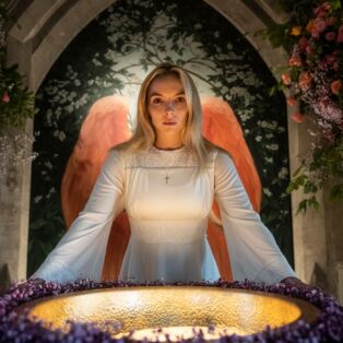 KILLING EVE FINAL SEASON VILLANELLE IN WHITE WITH WINGS