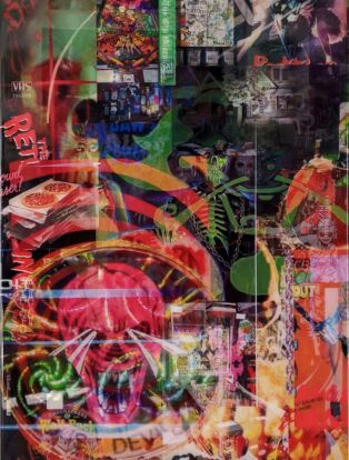 “Untitled.” Tony Hope. Acrylic, spray foam, resin on wood panel. 28.5 x 18 x 1.5 in. Courtesy von ammon co