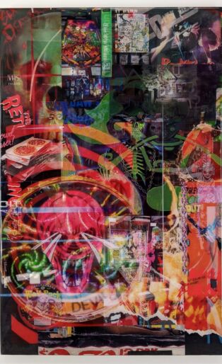“Untitled.” Tony Hope. Acrylic, spray foam, resin on wood panel. 28.5 x 18 x 1.5 in. Courtesy von ammon co