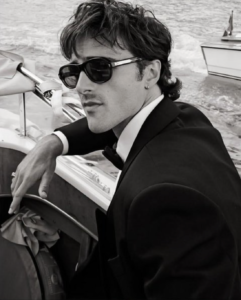 Jacob Elordi on a boat in Venice. Greg Williams