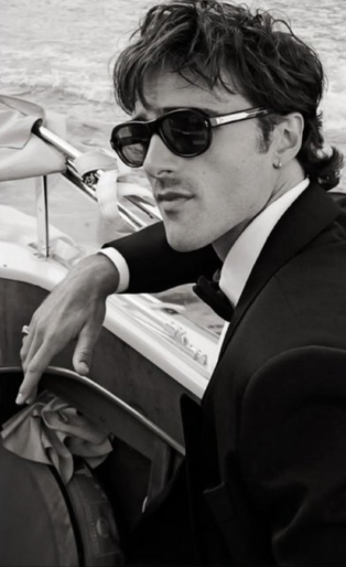Jacob Elordi on a boat in Venice. Greg Williams
