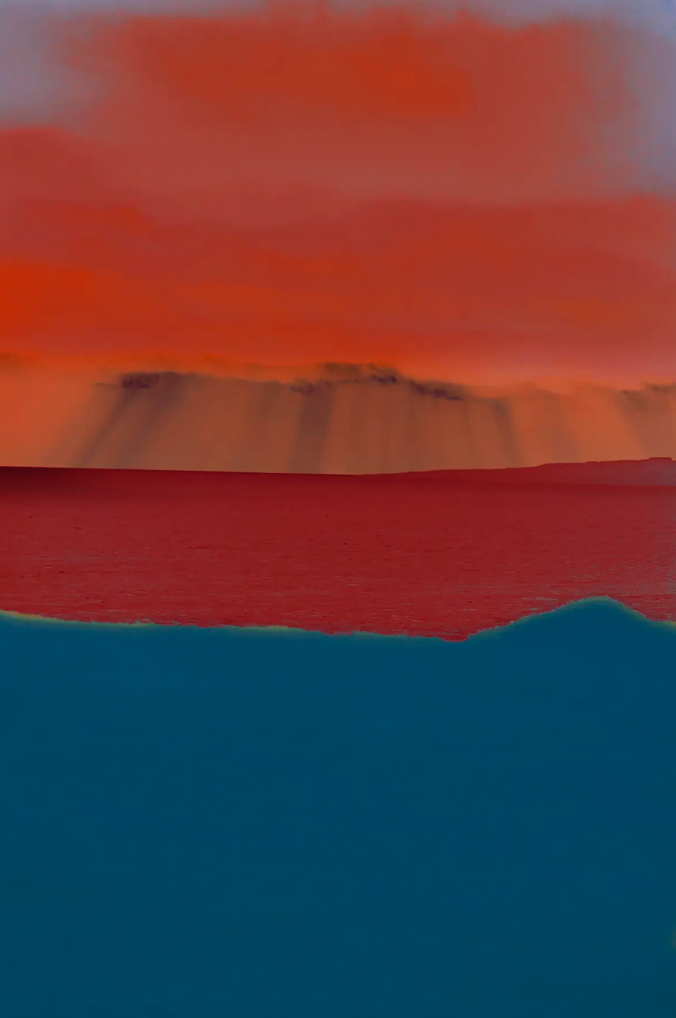 "Scottish Sunset, Version 10", 2021, Erik Madigan Heck. From The Tapestry. Courtesy of Thames & Hudson